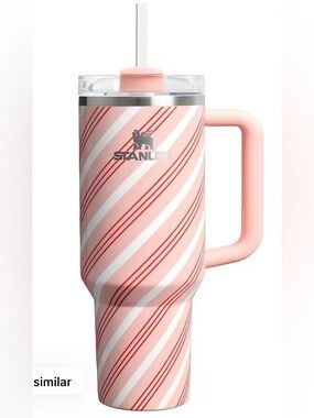 Stanley 40oz Christmas Holiday Strawberry Cream Twist Tumbler Red Pink White